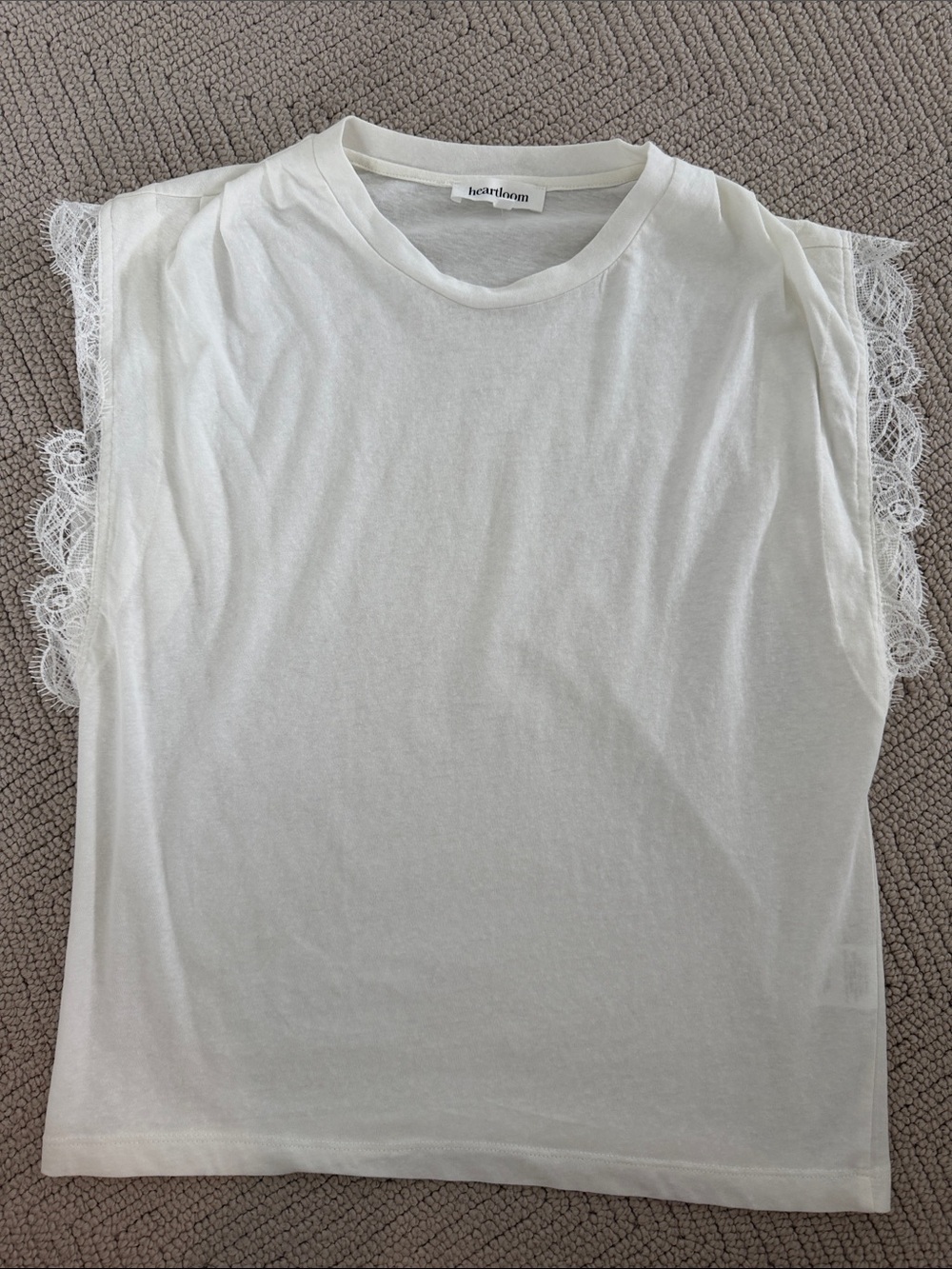 Heartloom White Lace Sleeve Tank